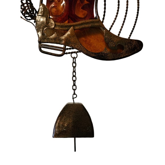 Cowboy Boot Chime Suncatcher - Picture 2 of 4